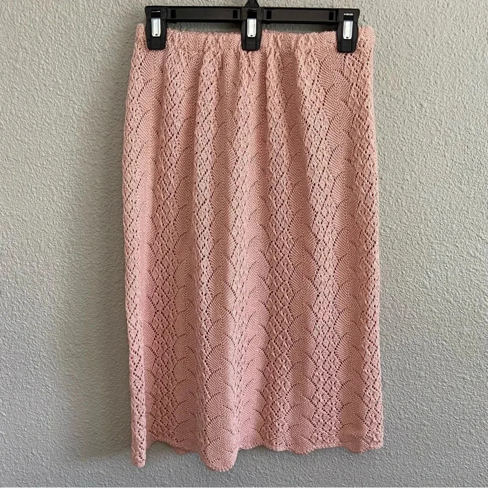 Vintage Knit‎ Vivanti crochet cotton skirt Size Small